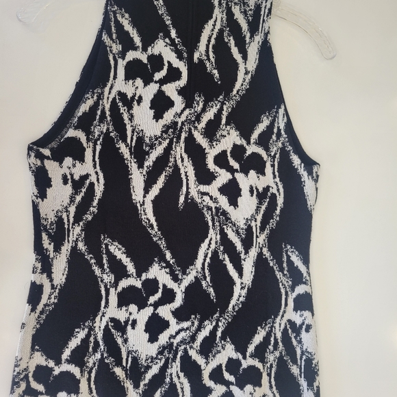 WHBM black and white beaded knit top - Picture 4 of 8